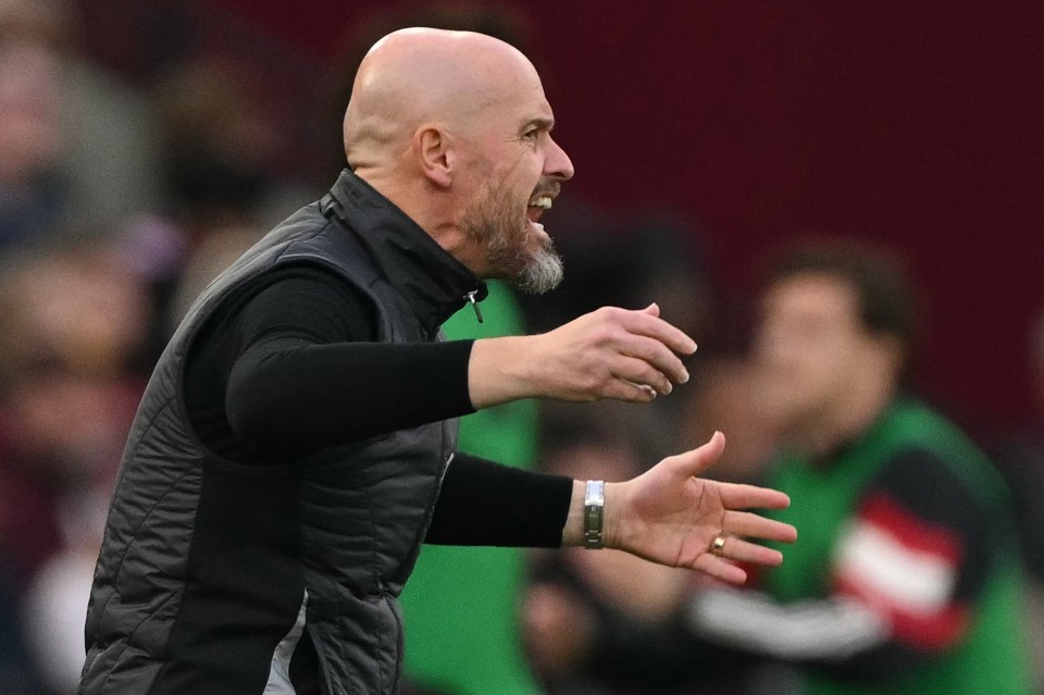 Ten Hag was visibly furious in the game