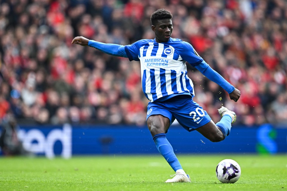 Brighton midfielder Baleba is impressing the Premier League giants