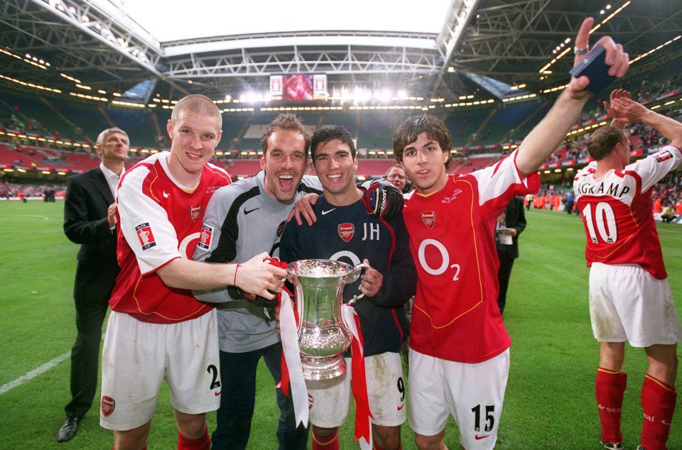 Senderos won silverware with the Gunners, playing the whole final