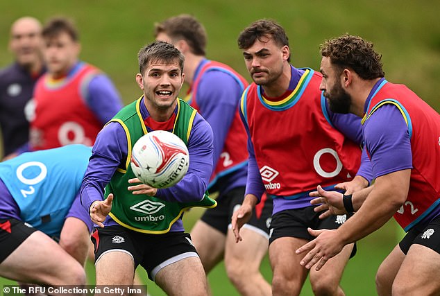 Harry Randall (left) is the only other in the England team ahead of facing New Zealand