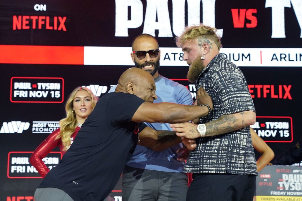 Jake Paul and Mike Tyson