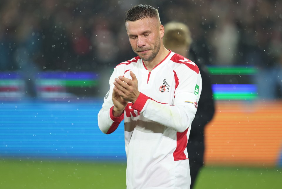 Podolski emotionally announced his retirement from football