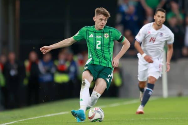 Northern Ireland's Conor Bradley during the UEFA Nations League, Group C3 match at Windsor Park, Belfast. Picture date: Thursday September 5, 2024.