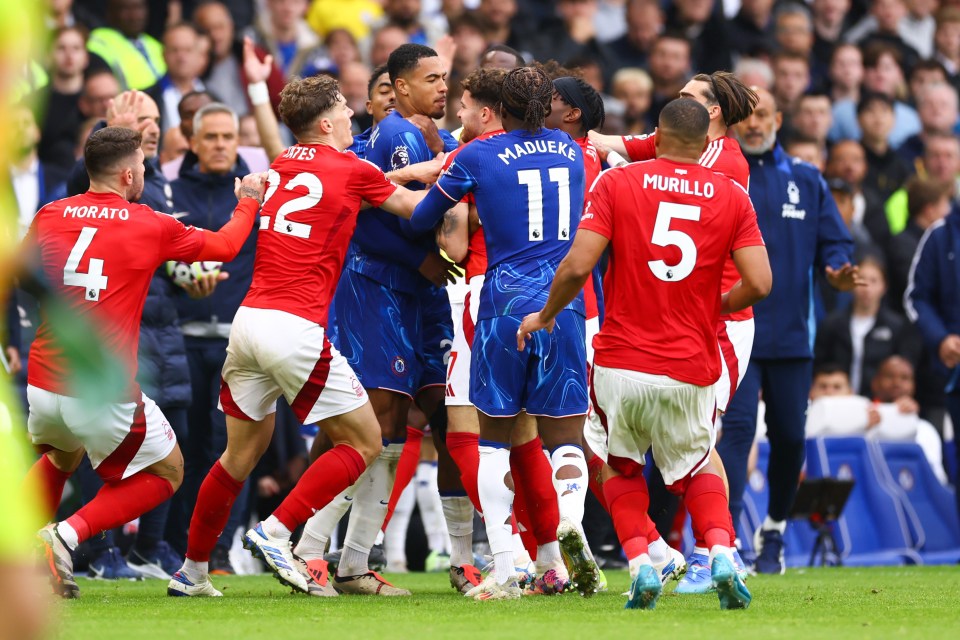 The 1-1 draw between Chelsea and Nottingham Forest was hard fought in more than once sense