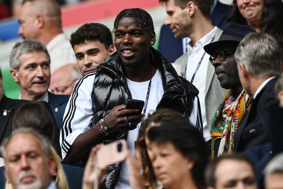 Pogba had to cheer France on at Euro 2024 from the stands following his ban