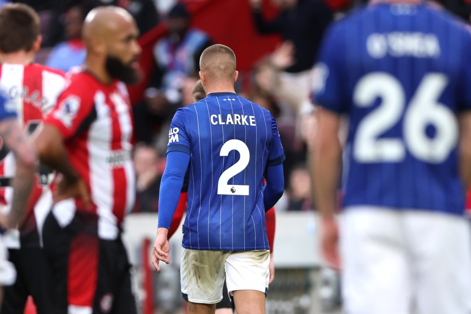 It was not the full Premier League debut Clarke would have dreamt of