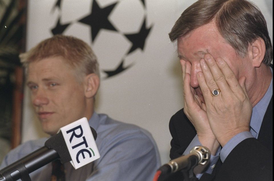 Ferguson and Schmeichel didn't always see eye-to-eye during their time at Man United