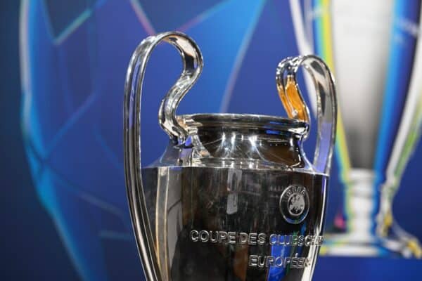 NYON, SWITZERLAND - AUGUST 5: A view of the UEFA Champions League trophy ahead of the UEFA Champions League, 2024/25 Play-offs Round Draw at the UEFA Headquarters, The House of the European Football, on August 5, 2024 in Nyon, Switzerland (Photo by Kristian Skeie - UEFA/UEFA via Getty Images)