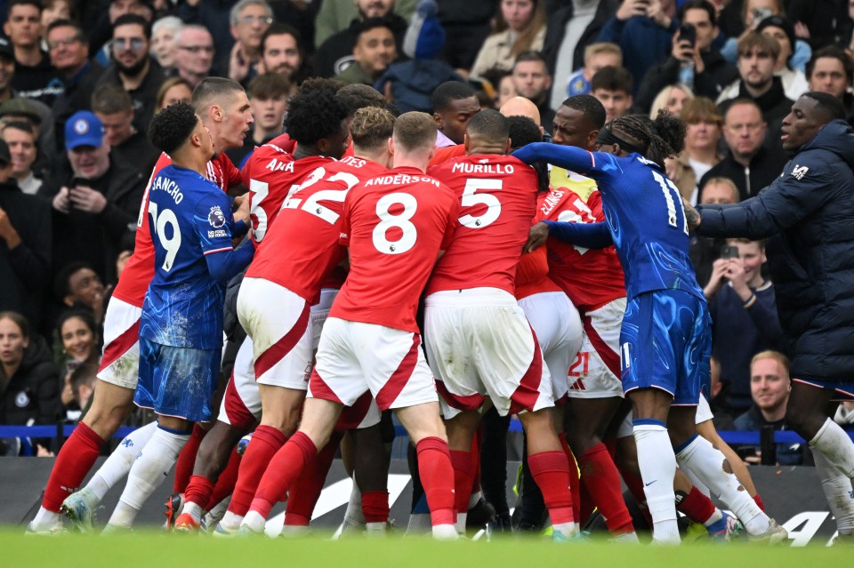 Both Chelsea and Forest clashed on the pitch in the aftermath