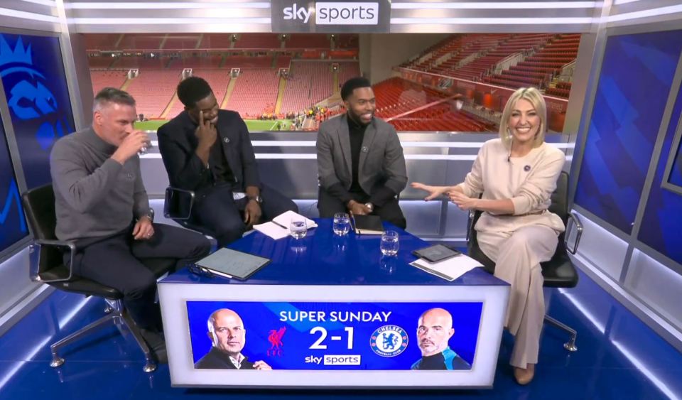 Carragher was jokingly told off by Cates on Sky Sports