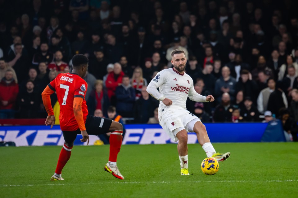 Shaw's last United appearance came against Luton on February 18