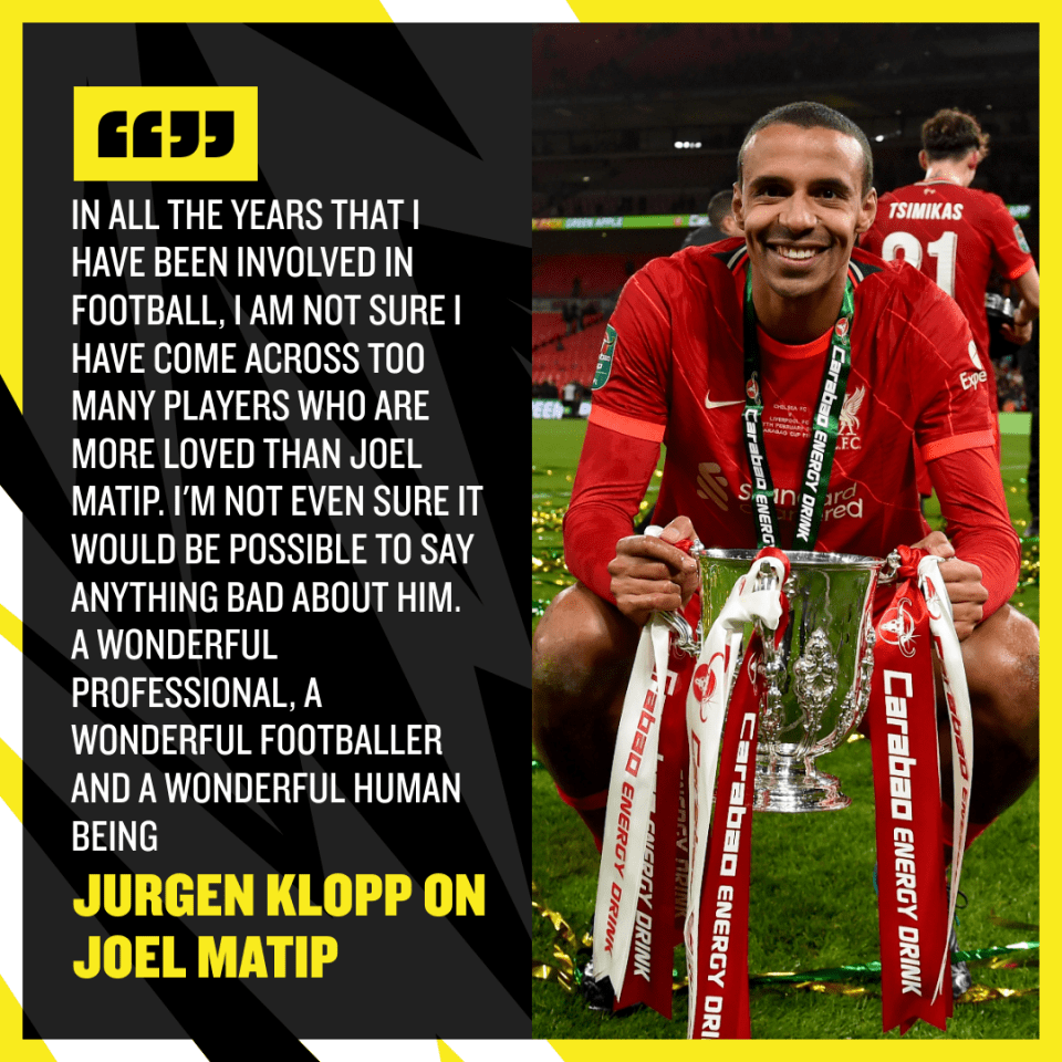 Matip's retiring and no one might be sadder than Klopp