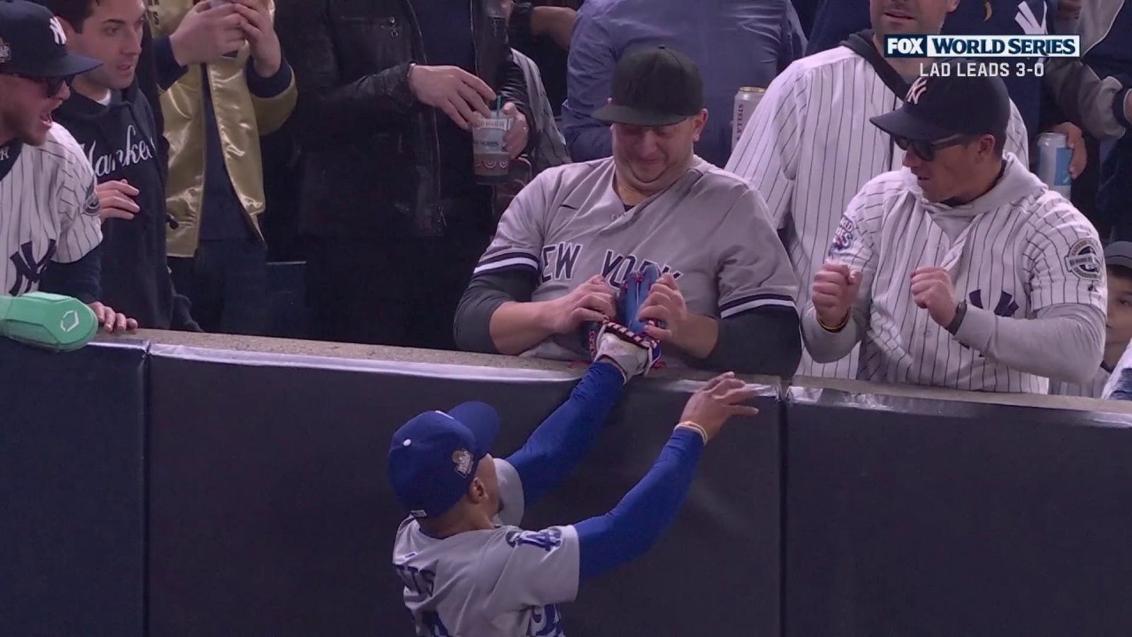 Yankees fan pulls ball out of Mookie Betts' glove in World Series Game 4 | MLB on FOX