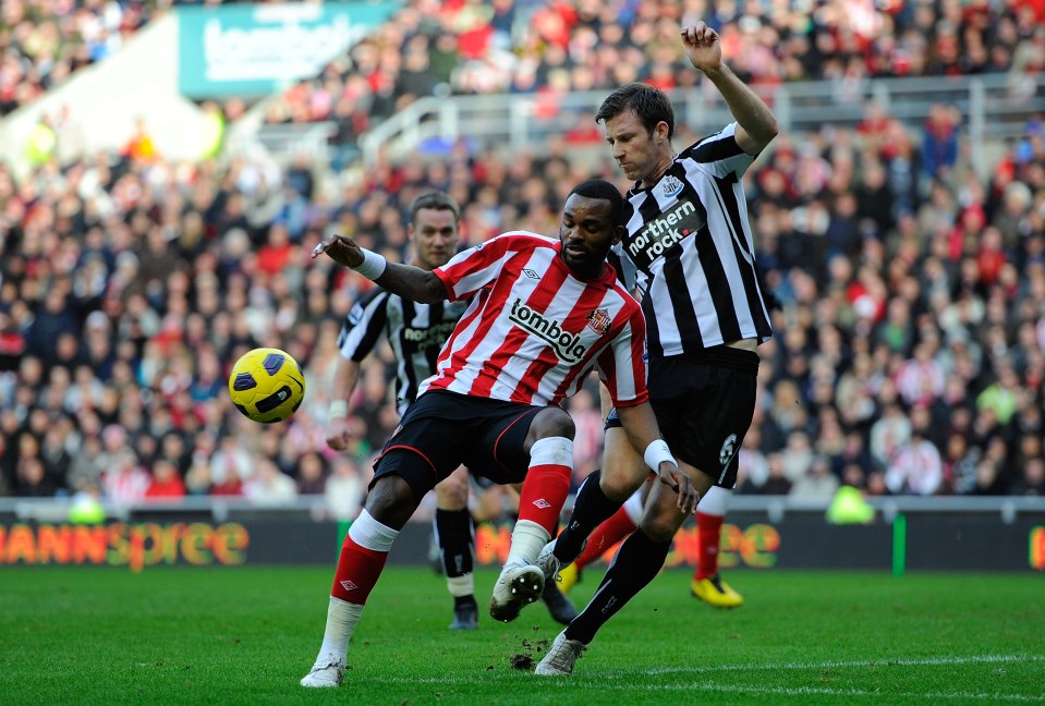 Bent scored for Sunderland against Newcastle in the Tyne-Wear derby, but later had the chance to line up in black and white