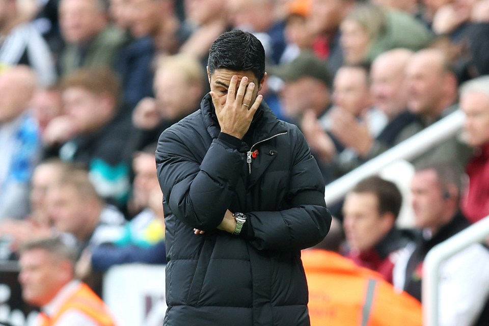 Arteta's men have only won half of their ten league games this season