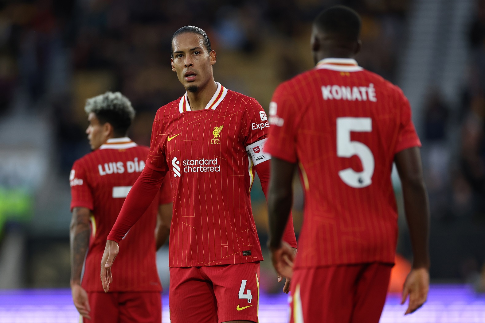 Virgil Van Dijk reaction to Ibrahima Konate injury