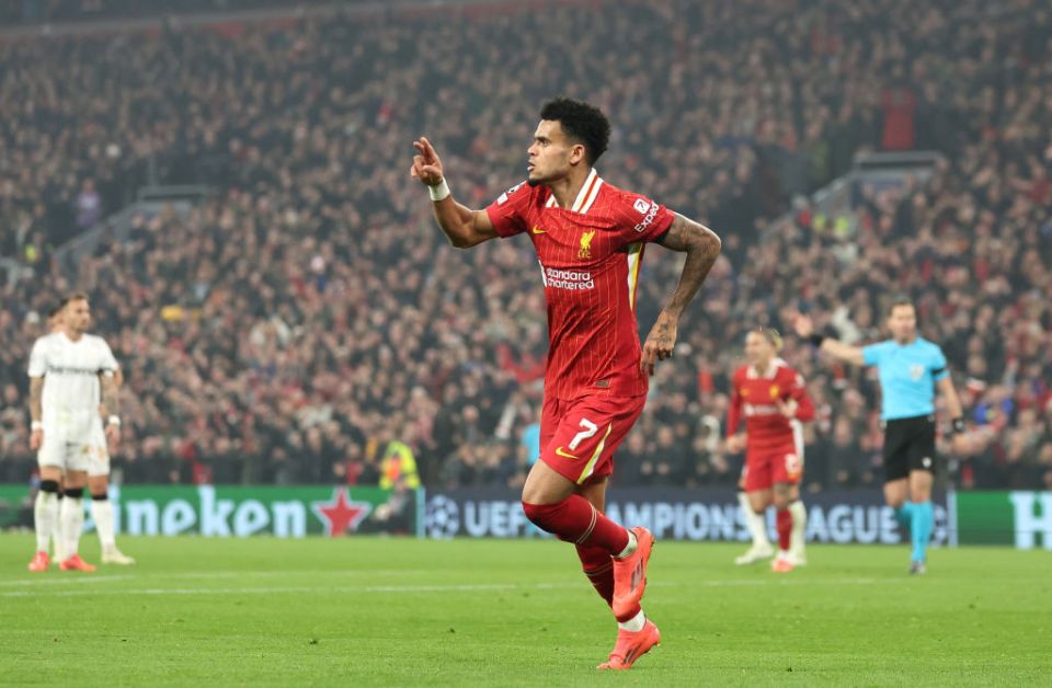 Luis Diaz took home the match ball after bagging a second-half hattrick at Anfield