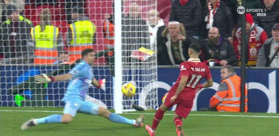 Salah doubled Liverpool's lead with a beautiful dink over Martinez