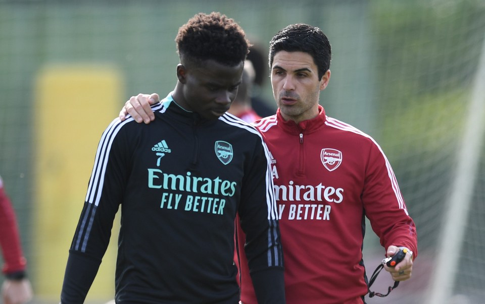 Arteta had hinted Saka would be unavailable to feature against Liverpool last month - only to start him two days later