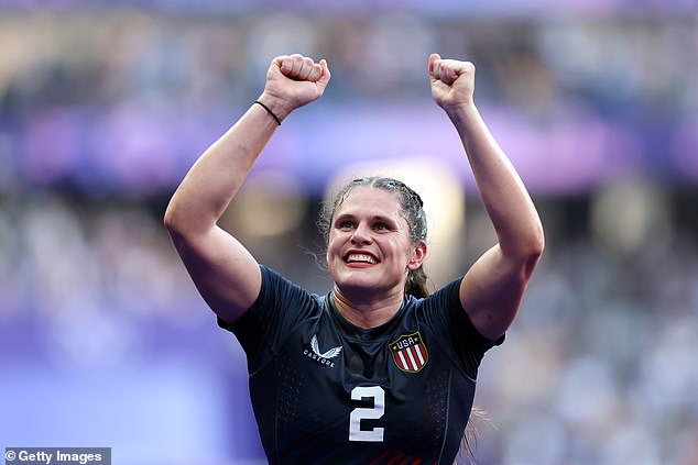 USA women's Sevens player Ilona Maher (pictured) has become a 'rockstar' following the Olympics, and rugby should be striving to get more household names in the sport