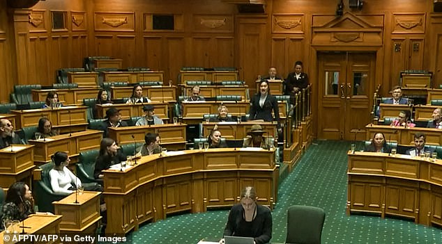 Parliament was halted after members of the gallery and those in session performed the Haka