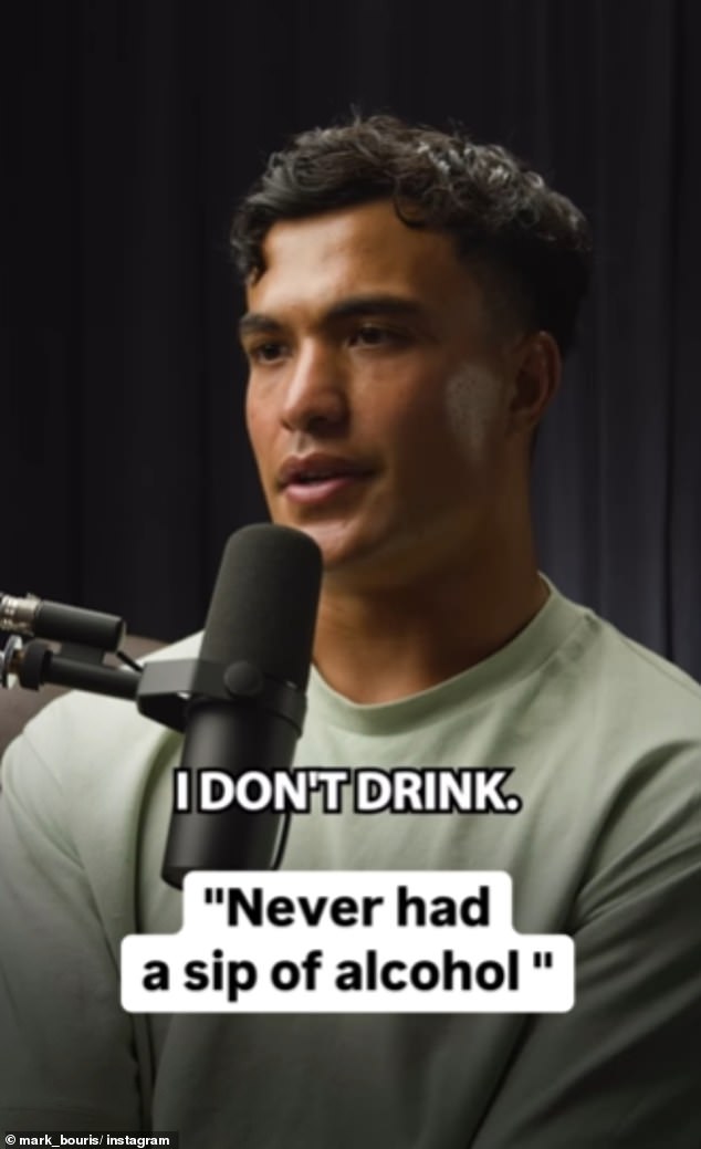 The prized Wallabies recruit has revealed his relationship with alcohol is very different to that of most footy players