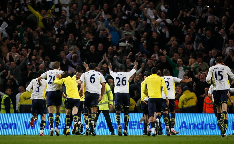 Spurs fans were unsurprisingly delighted with their historic achievement