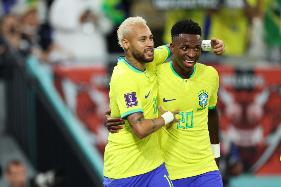 Vinicius Jr and Neymar have made 16 appearances together for Brazil