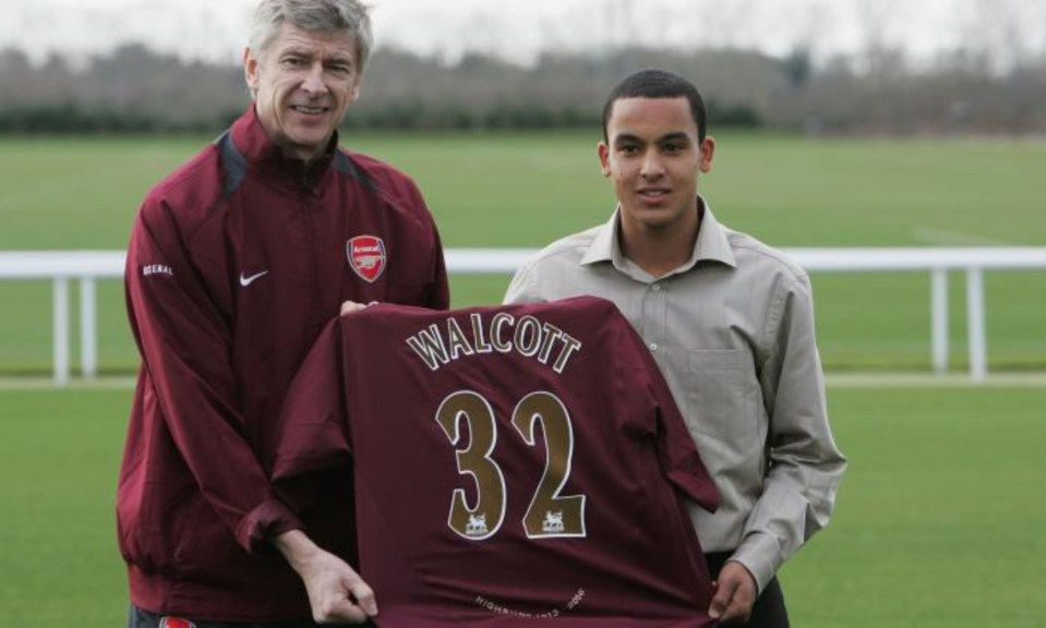 Walcott was convinced by Wenger to join the Gunners over the club's league rivals in 2006