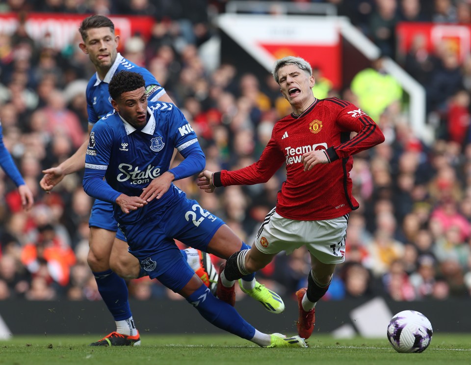 Man United beat Everton 2-0 at Old Trafford in March