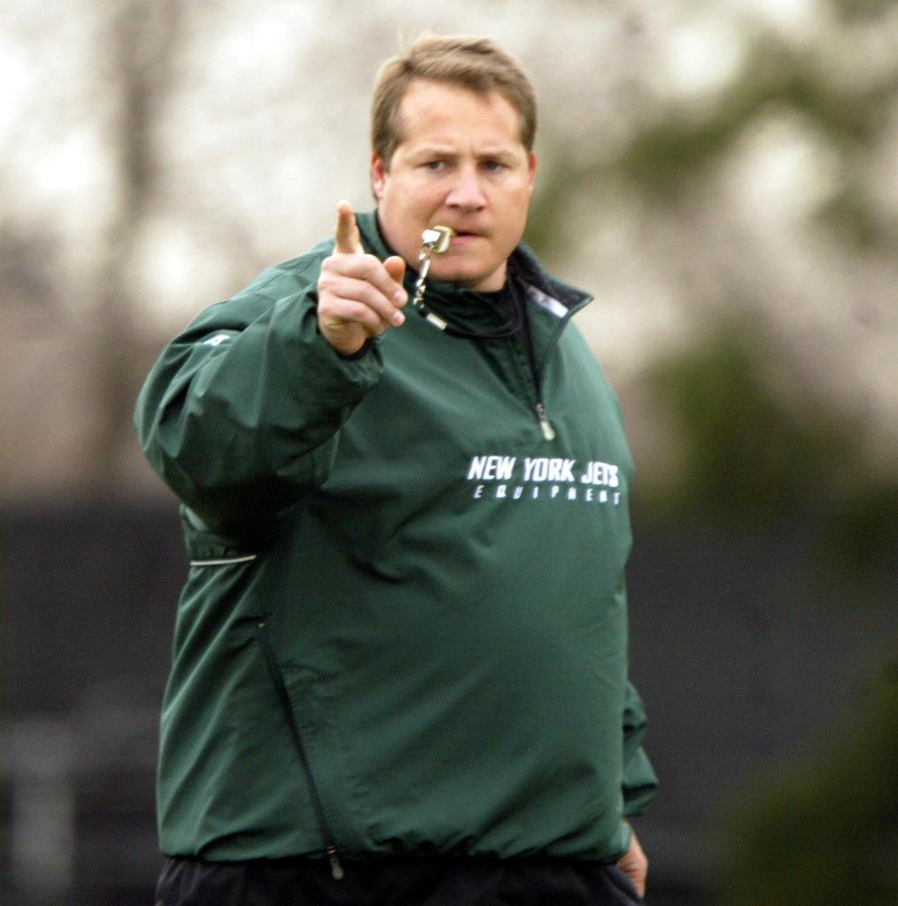 Eric Mangini at Jets practice in 2006.