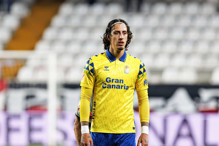 Fabio Silva (UD Las Palmas) seen in action during the LaLiga...