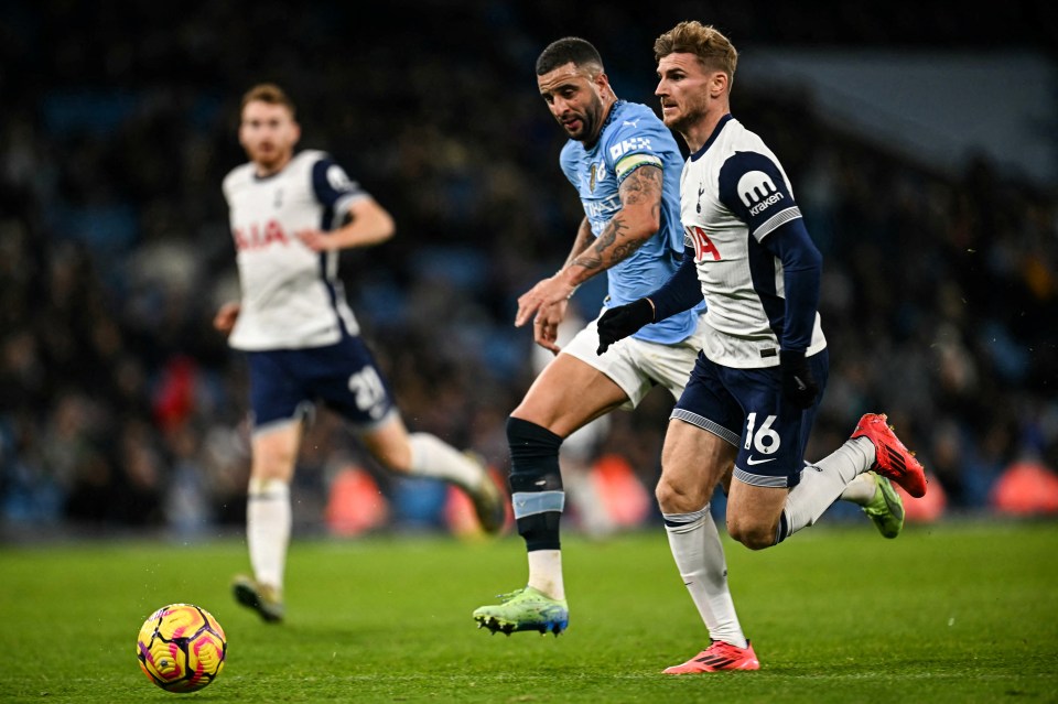 Walker was done for pace by Werner and it led to Tottenham's fourth goal