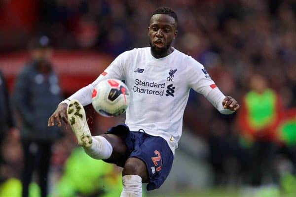 MANCHESTER, ENGLAND - Saturday, October 19, 2019: Liverpool's Divock Origi during the FA Premier League match between Manchester United FC and Liverpool FC at Old Trafford. (Pic by David Rawcliffe/Propaganda)