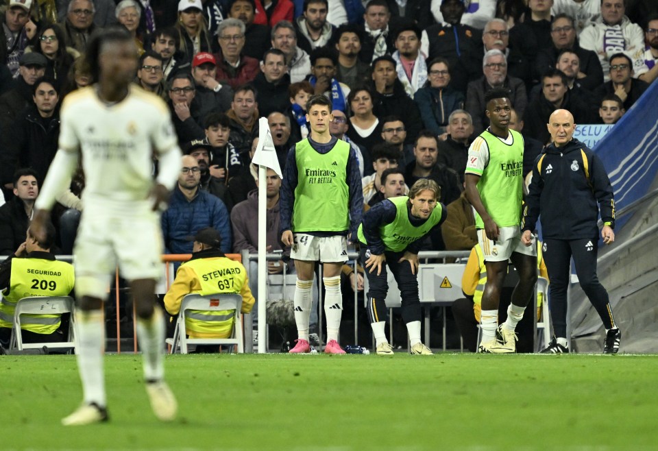 Guler on the sidelines has been an all too familiar sight for him at the Bernabeu so far