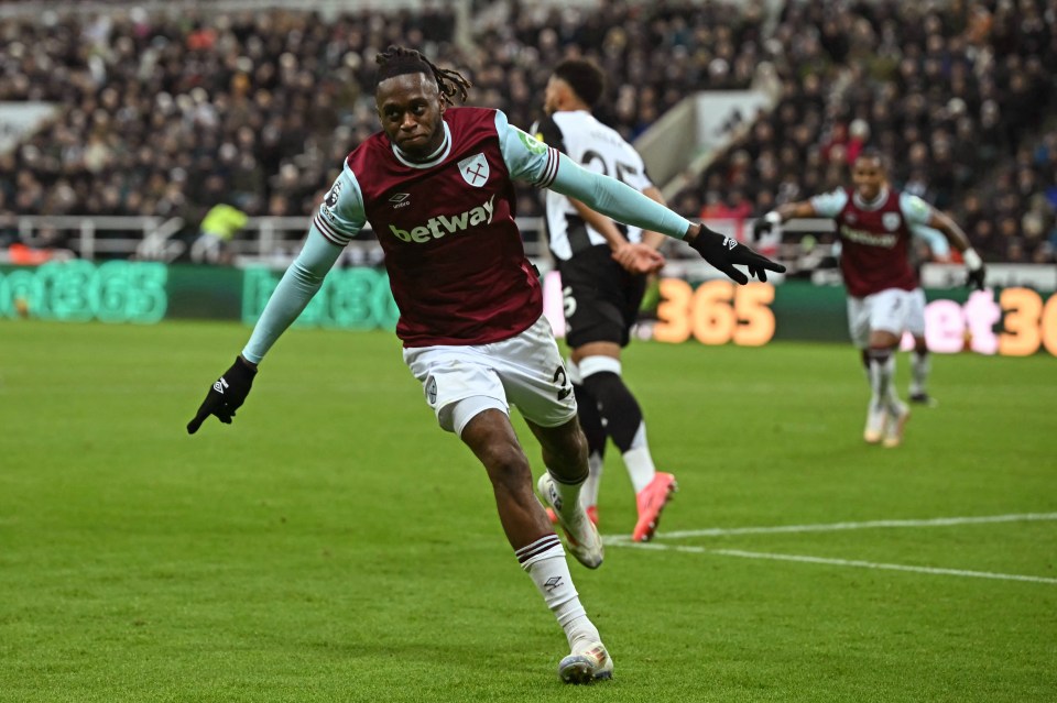 Aaron Wan-Bissaka was on target as West Ham beat Newcastle on Monday night