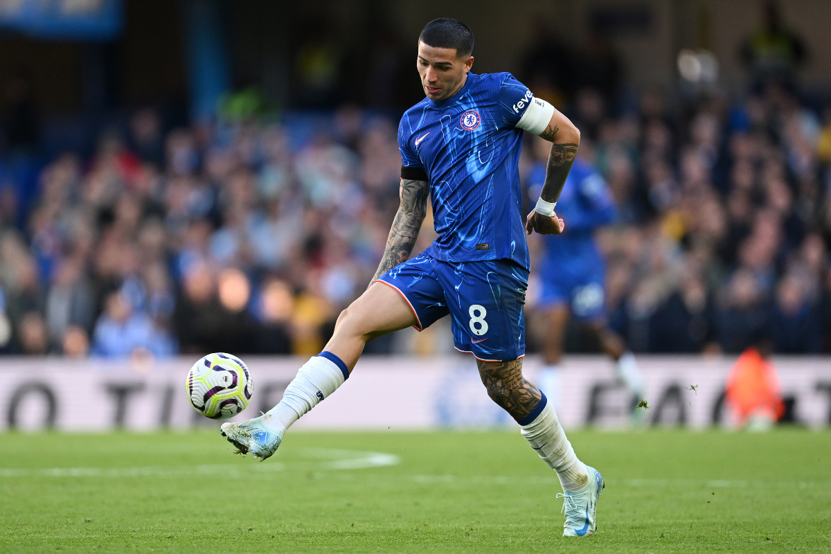 Enzo Fernandez in action for Chelsea