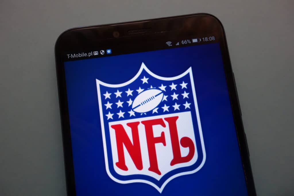 NFL logo on phone