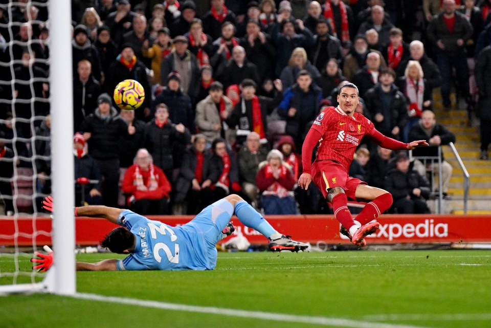 Nunez broke the deadlock in the 20th minute as Liverpool beat Villa 2-0