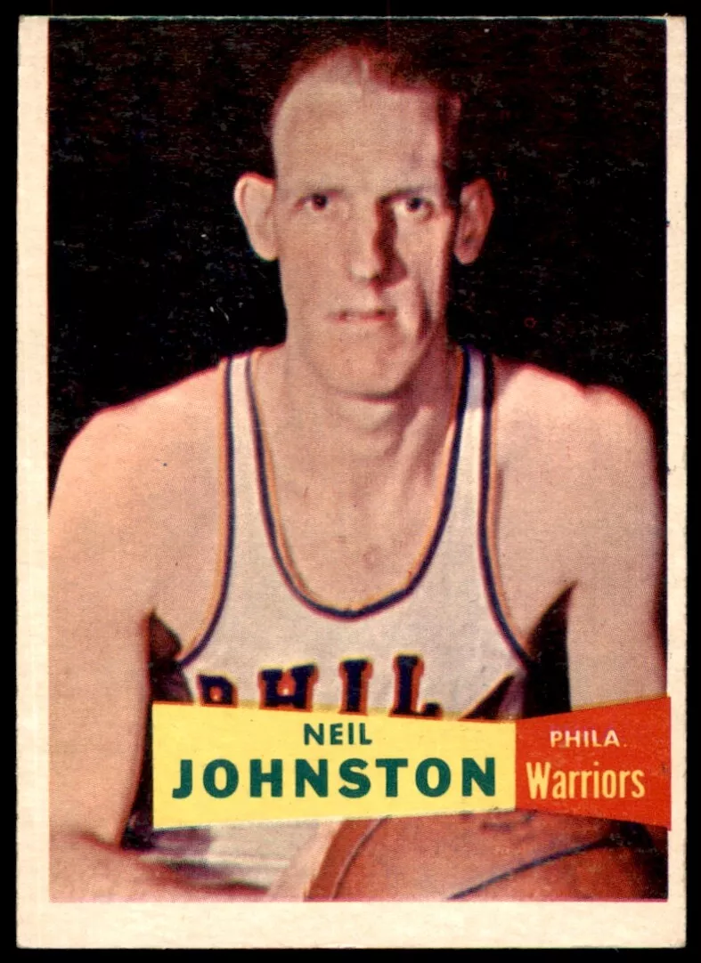 1957 Topps Neil Johnston 3 EX OC BALONCESTO FILADELPHIA WARRIORS - Imagen 1 de 2