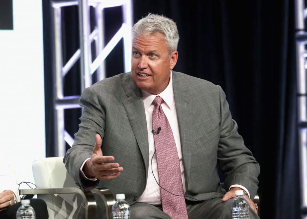 Former NFL coach & ESPN analyst Rex Ryan of 'ESPN's Sunday's NFL Countdown' speaks onstage during the ESPN portion of the 2017 Summer Television Critics Association Press Tour at The Beverly Hilton Hotel on July 26, 2017 in Beverly Hills, California.