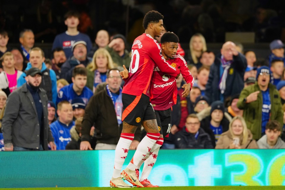 Rashford snapped a seven-game goal drought against Ipswich