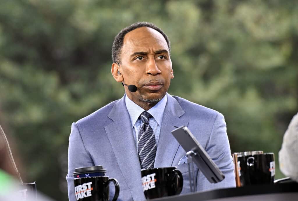 ATLANTA, GEORGIA - NOVEMBER 08: Journalist Stephen A. Smith attends ESPN First Take at Clark Atlanta University and Morehouse College on November 08, 2024 in Atlanta, Georgia. 