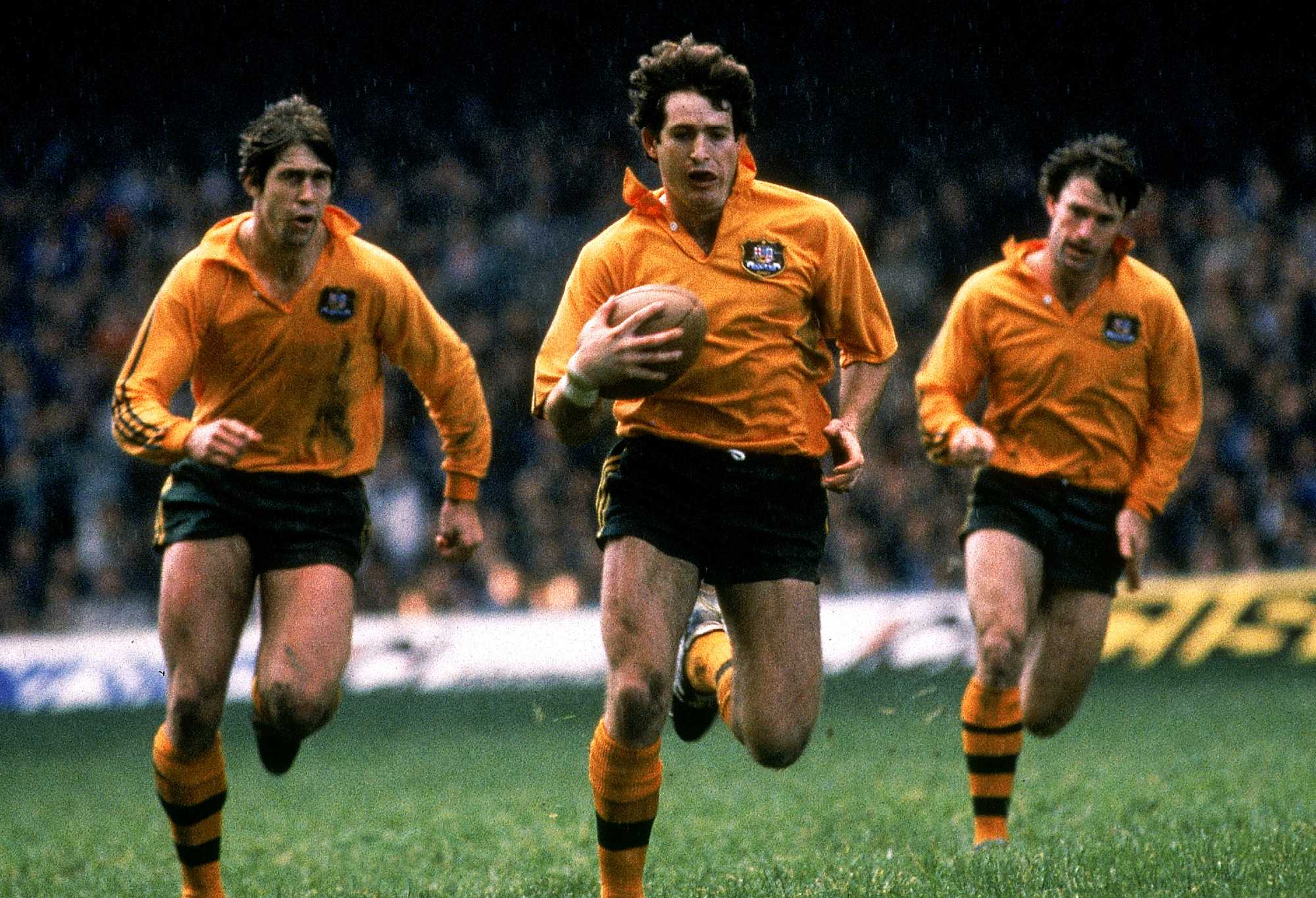 David Campese of the Wallabies in action during a Rugby Union test match between Wales and the Australian Wallabies at the Millennium Stadium in Cardiff, Wales. Australia won 28-9. (Photo by Getty Images)