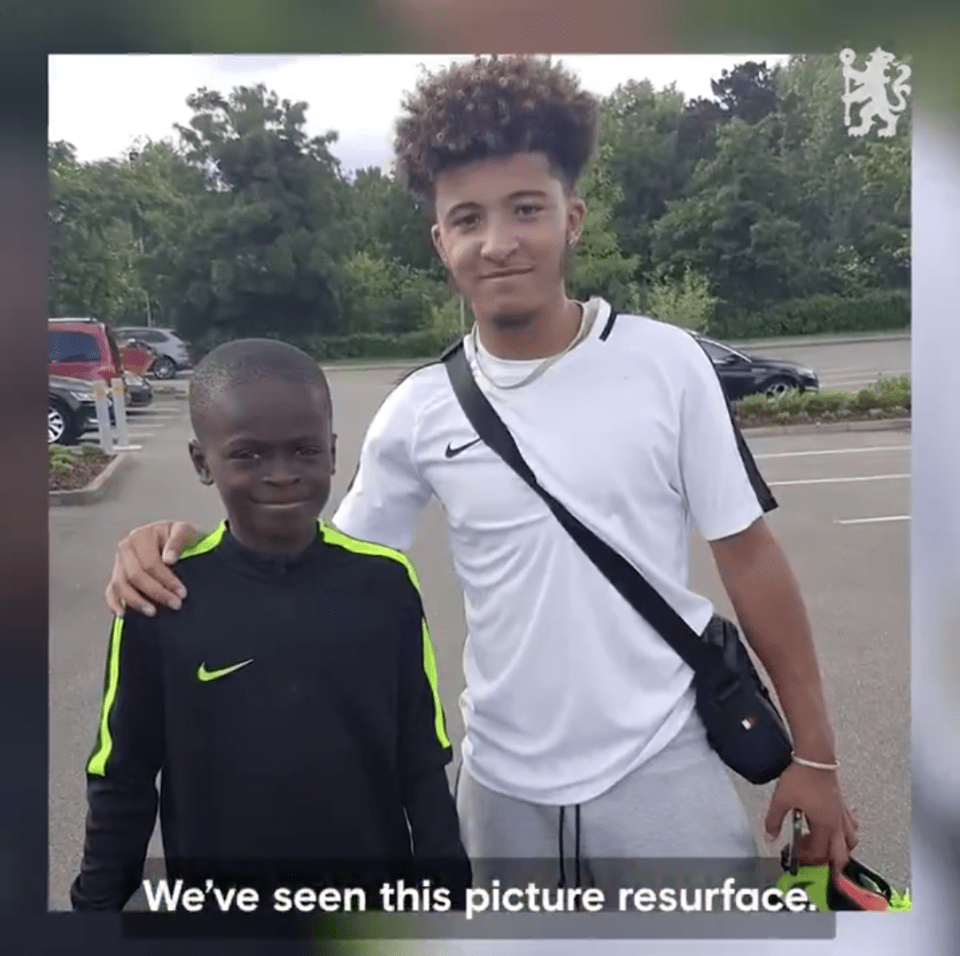 George had his picture taken with Sancho when he was a young boy and looks up to the on-loan Chelsea star