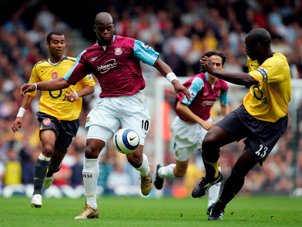 Former Hammers striker Harewood also played and got on the scoresheet