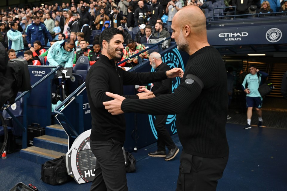 Arteta and Guardiola both need wins to keep pace with Liverpool