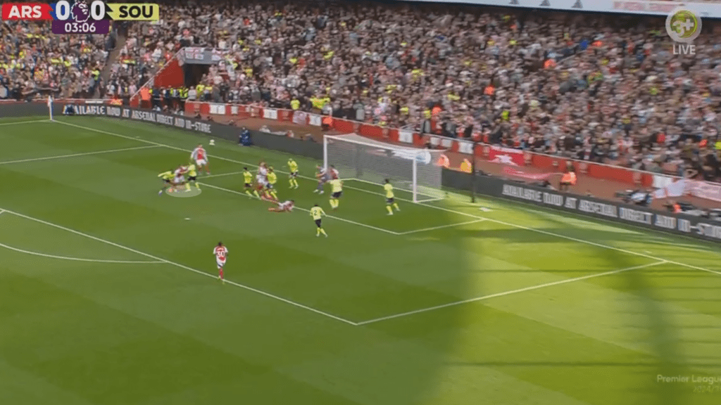 Gabriel double team vs Southampton