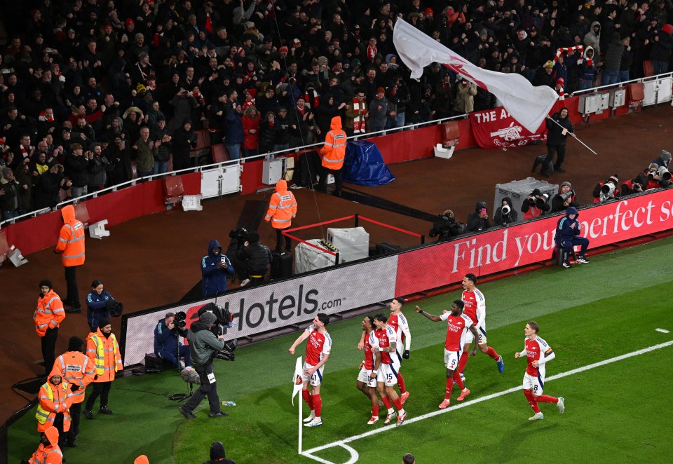 Celebrations near the corner flag have been a regular sight for Arsenal fans