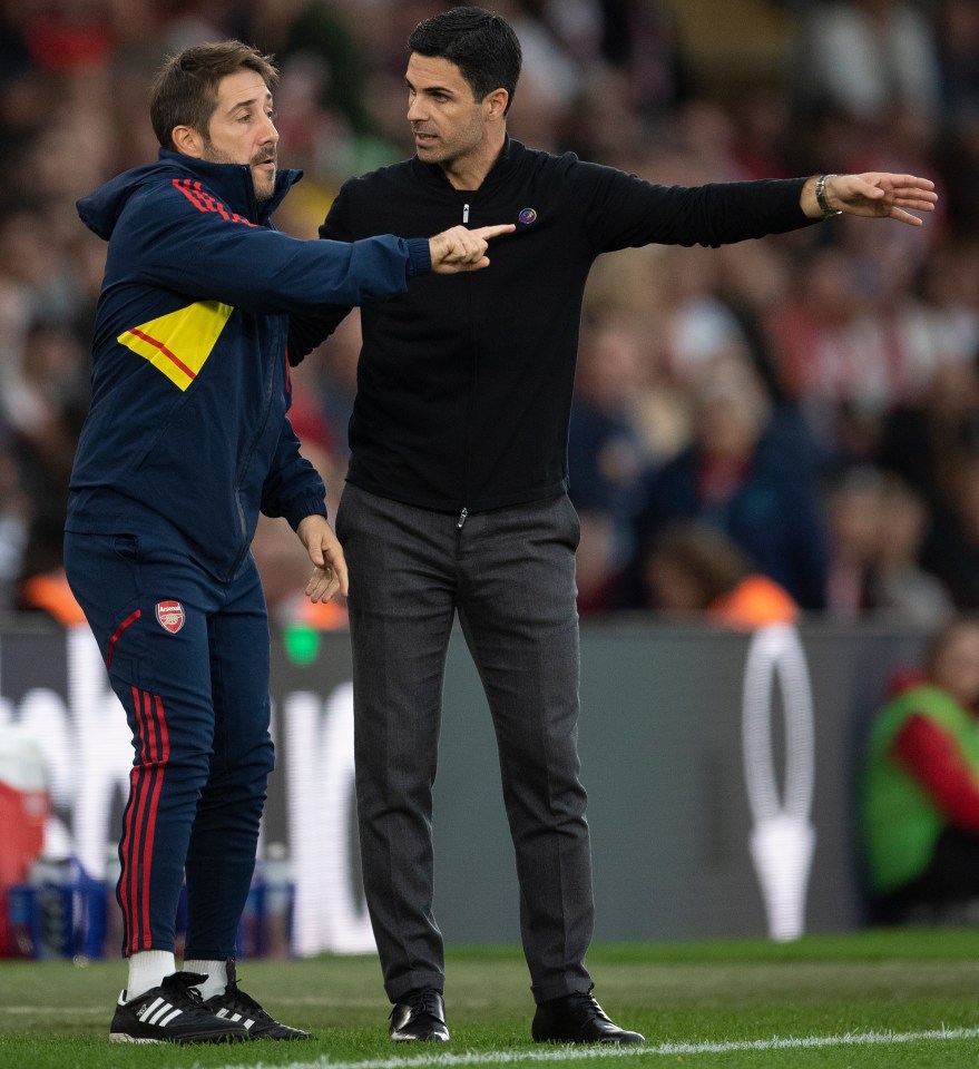 Jover prowls the touchline as much as Arteta